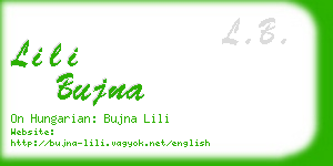 lili bujna business card